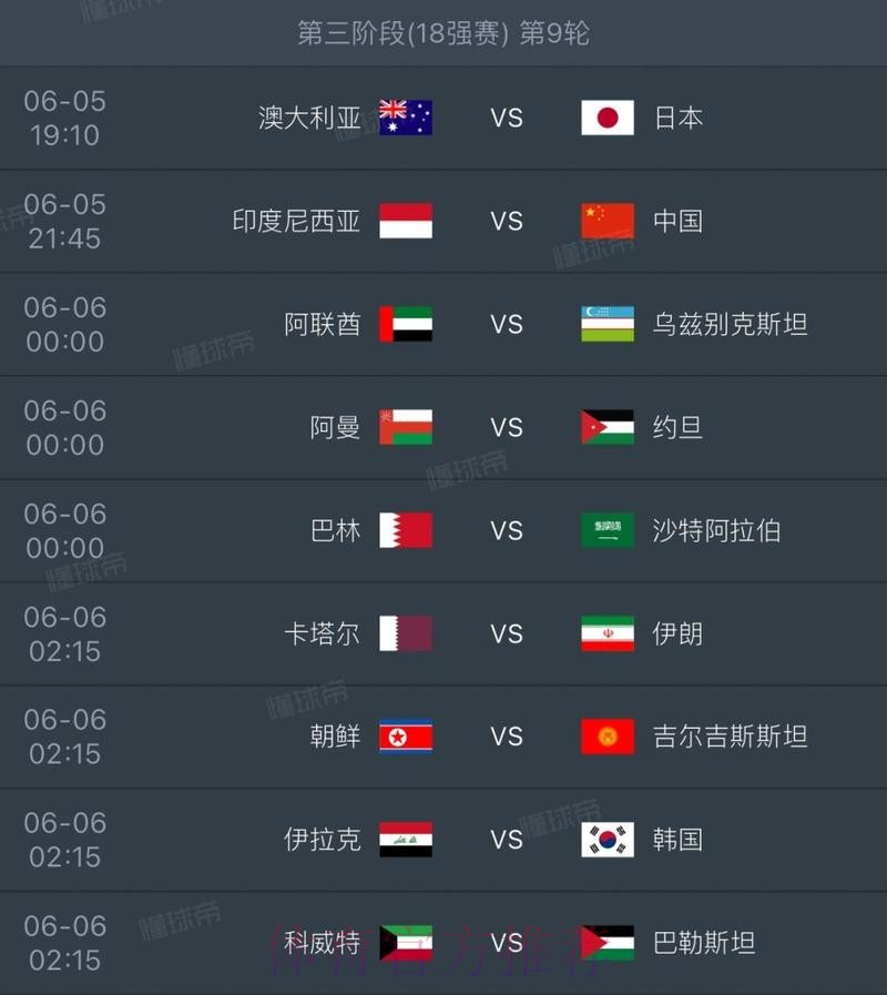 世界杯完整赛程完整版