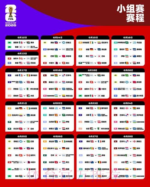 世界杯小组赛赛程APP